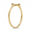 0.09Ct 14K Yellow Gold Diamond Cross Ring