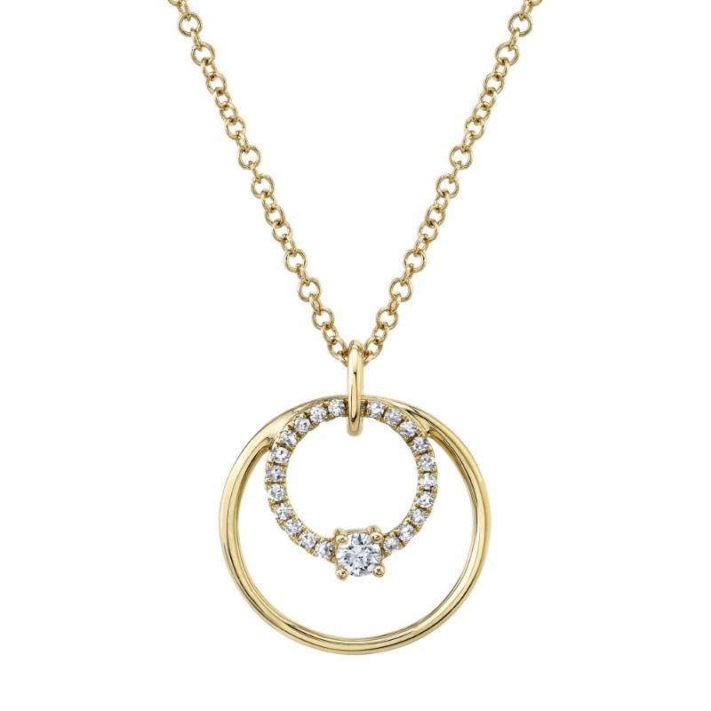 0.11Ct Diamond Circle Necklace