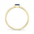 0.08Ct Diamond & 0.17Ct Blue Sapphire 14K Yellow Gold Lady'S Ring