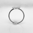 0.26Ct 14K White Gold Diamond Pave Heart Lady's Ring