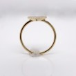 0.26Ct 14K Yellow Gold Diamond Pave Heart Lady's Ring