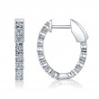 Shy Creation Diamond Oval Hoop Earrings