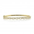 0.44Ct 14K Yellow Gold Diamond Link Bangle