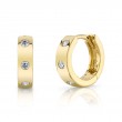 0.11Ct 14K Yellow Gold Diamond Mini Huggie Earrings