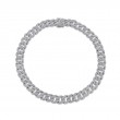 21.46Ct 14K White Gold Diamond Pave Link Necklace