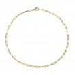 1.36Ct 14K Yellow Gold Diamond Paper Clip Link Necklace