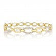 0.54Ct 14K Yellow Gold Diamond Link Bangle