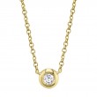 0.10Ct 14K Yellow Gold Diamond Bezel Necklace