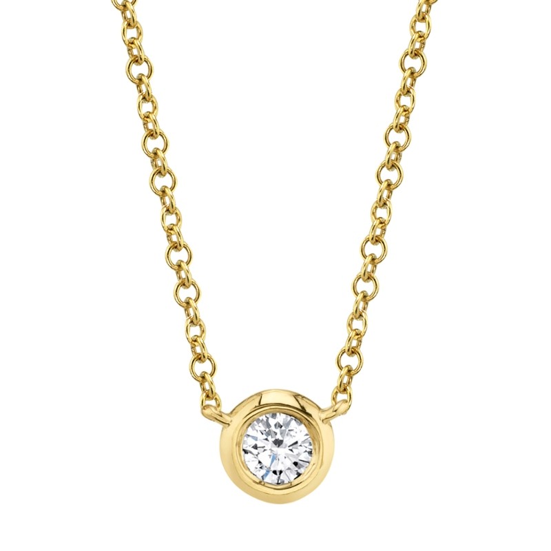 0.20Ct Diamond Bezel Necklace