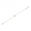 0.07Ct 14K Rose Gold Diamond Love Knot Circle  Bracelet