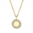 0.05Ct 14K Yellow Gold Diamond Circle Necklace