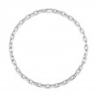 8.72Ct 14K White Gold Diamond Pave Link Necklace