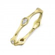 0.13Ct 14K Yellow Gold Diamond Marquise Band
