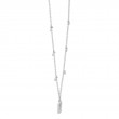 0.20Ct 14K White Gold Diamond Bezel Baguette Necklace
