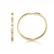 0.19Ct 14K Yellow Gold Diamond Hoop Earrings