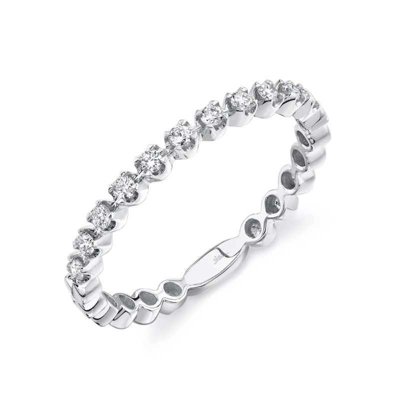 0.18Ct 14K White Gold Diamond Lady's Band