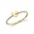 0.07Ct 14K Yellow Gold Diamond Heart Ring