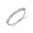 0.25Ct 14K White Gold Diamond Baguette Band