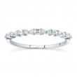 0.25Ct 14K White Gold Diamond Baguette Band