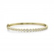 1.07Ct 14K Yellow Gold Diamond Bezel Bangle