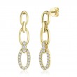 0.50Ct 14K Yellow Gold Diamond Link Earrings