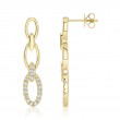0.50Ct 14K Yellow Gold Diamond Link Earrings
