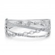 1.62Ct 14K White Gold Diamond Bangle