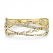 1.62Ct 14K Yellow Gold Diamond Bangle