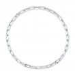 13.01Ct 14K White Gold Diamond Pave Paper Clip Link Necklace