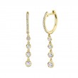 0.45Ct 14K Yellow Gold Diamond Bezel Earrings