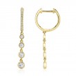 0.45Ct 14K Yellow Gold Diamond Bezel Earrings