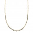 5.70Ct 14K Yellow Gold Diamond Bezel Tennis Necklace