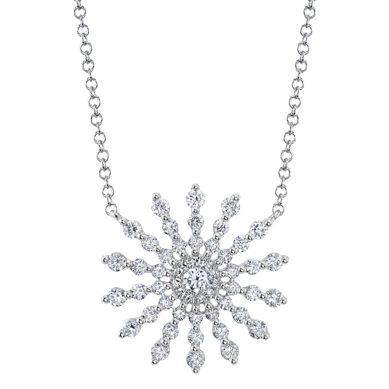 0.75Ct 14K White Gold Diamond Necklace