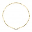 0.23Ct 14K Yellow Gold Diamond Paper Clip Link Necklace