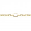 0.23Ct 14K Yellow Gold Diamond Paper Clip Link Necklace