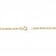 0.12Ct 14K Yellow Gold Diamond Love Paper Clip Link Bracelet