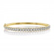 1.35Ct 14K Yellow Gold Diamond Bangle