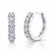0.23Ct 14K White Gold Diamond Huggie Earrings