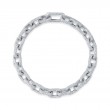 7.52Ct 14K White Gold Diamond Pave Paper Clip Link Bracelet