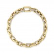 3.67Ct 14K Yellow Gold Diamond Pave Paper Clip Link Bracelet