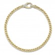 14K Yellow Gold And Diamond Link Bracelet