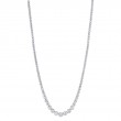 6.75Ct 14K White Gold Diamond Crown Setting Tennis Necklace