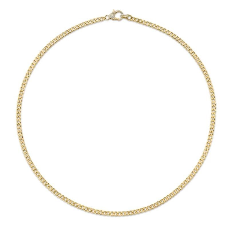 0.27Ct 14K Yellow Gold Diamond Link Necklace