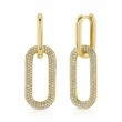 0.71Ct 14K Yellow Gold Diamond Pave Earrings
