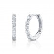 0.24Ct 14K White Gold Diamond Huggie Earrings