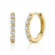 0.24Ct 14K Yellow Gold Diamond Huggie Earrings