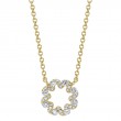 0.22Ct 14K Yellow Gold Diamond Necklace