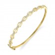 0.35Ct 14K Yellow Gold Diamond Bangle