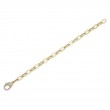 0.41Ct 14K Yellow Gold Diamond Paper Clip Link Bracelet
