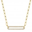 0.26Ct Diamond Paper Clip Link Necklace